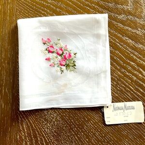 Vintage Embroidered Linen Handkerchief